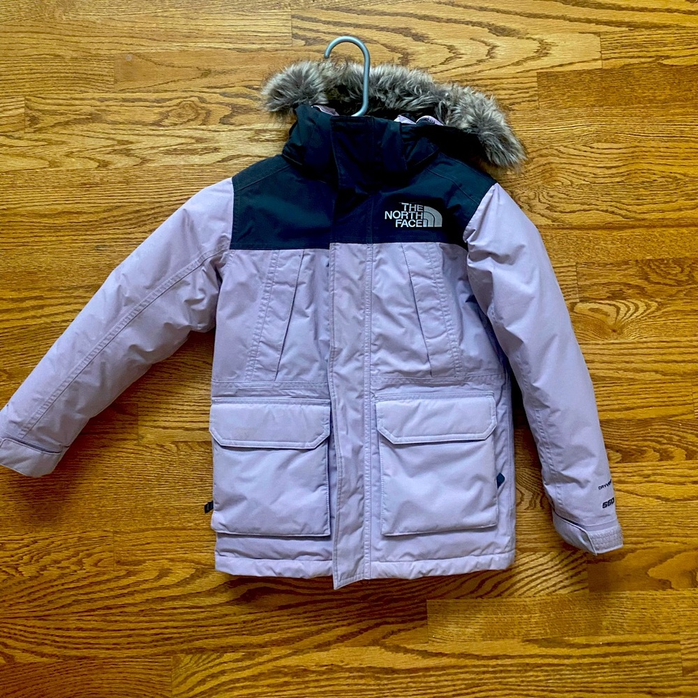 Girls North Face Winter Parka. Size 7/8